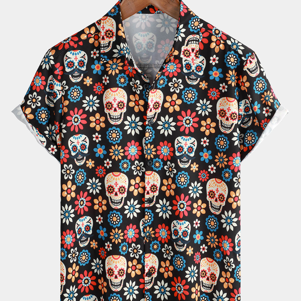 Sugar Skull Mexican Floral Men's Shorts