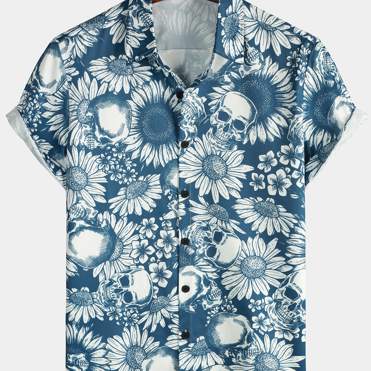 Sunflower Blue Men's Short Sleeve Shirt