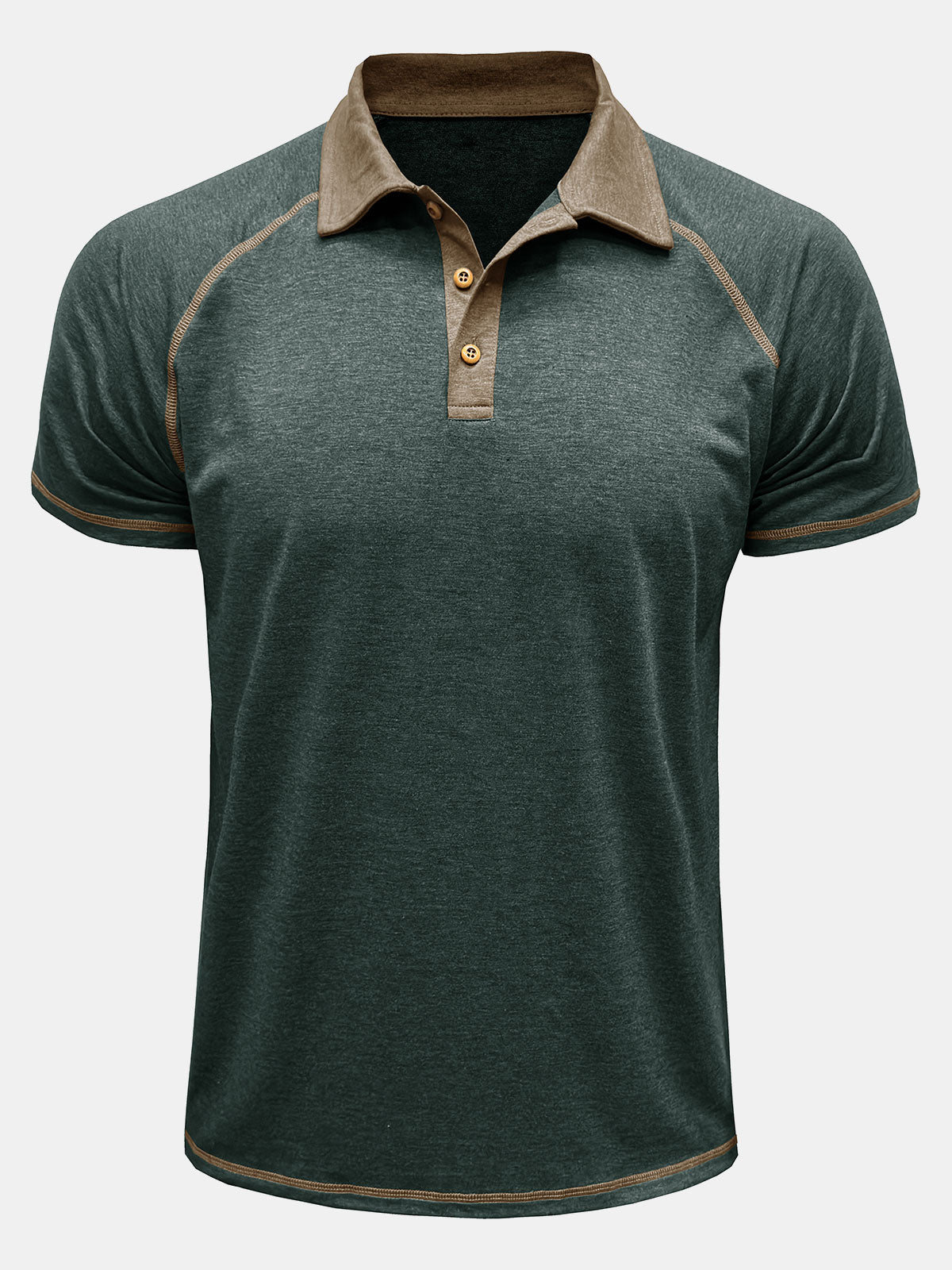 Men's Two-tone Short Sleeve Polo Shirt