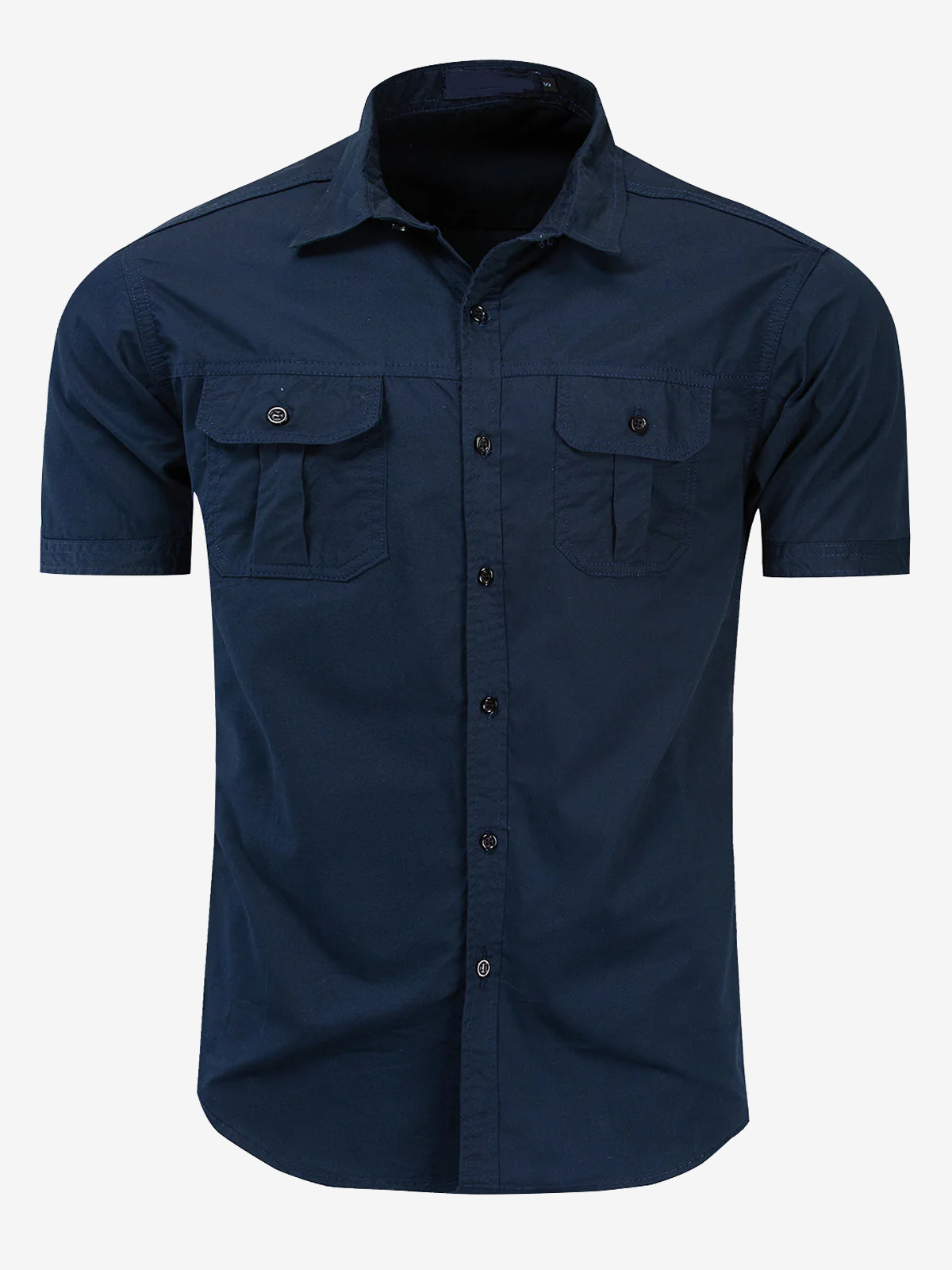 Men's Casual Outdoor Pocket Cotton Short Sleeve Shirt