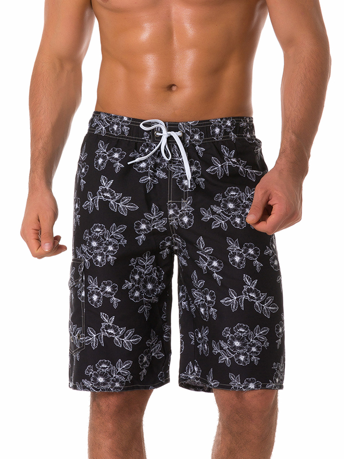 Men's Casual Multicolor Striped Summer Shorts Swimming Trunks