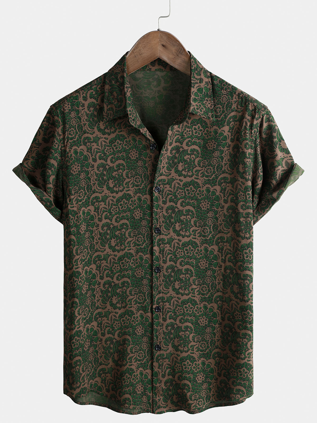 Men's Vintage Lightweight Breathable Rayon Hawaiian Vacation Shirt