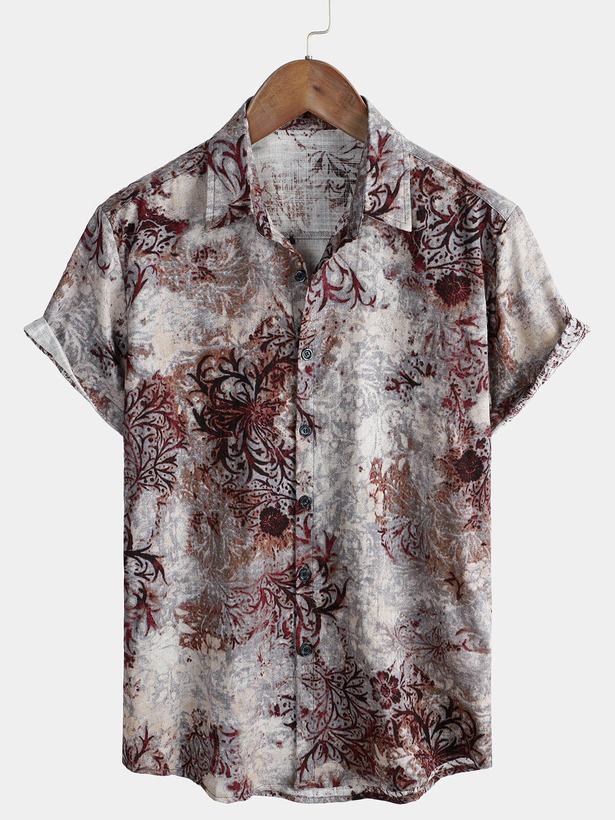 Men's Vintage Casual Holiday Short Sleeve Summer Beach Shirt