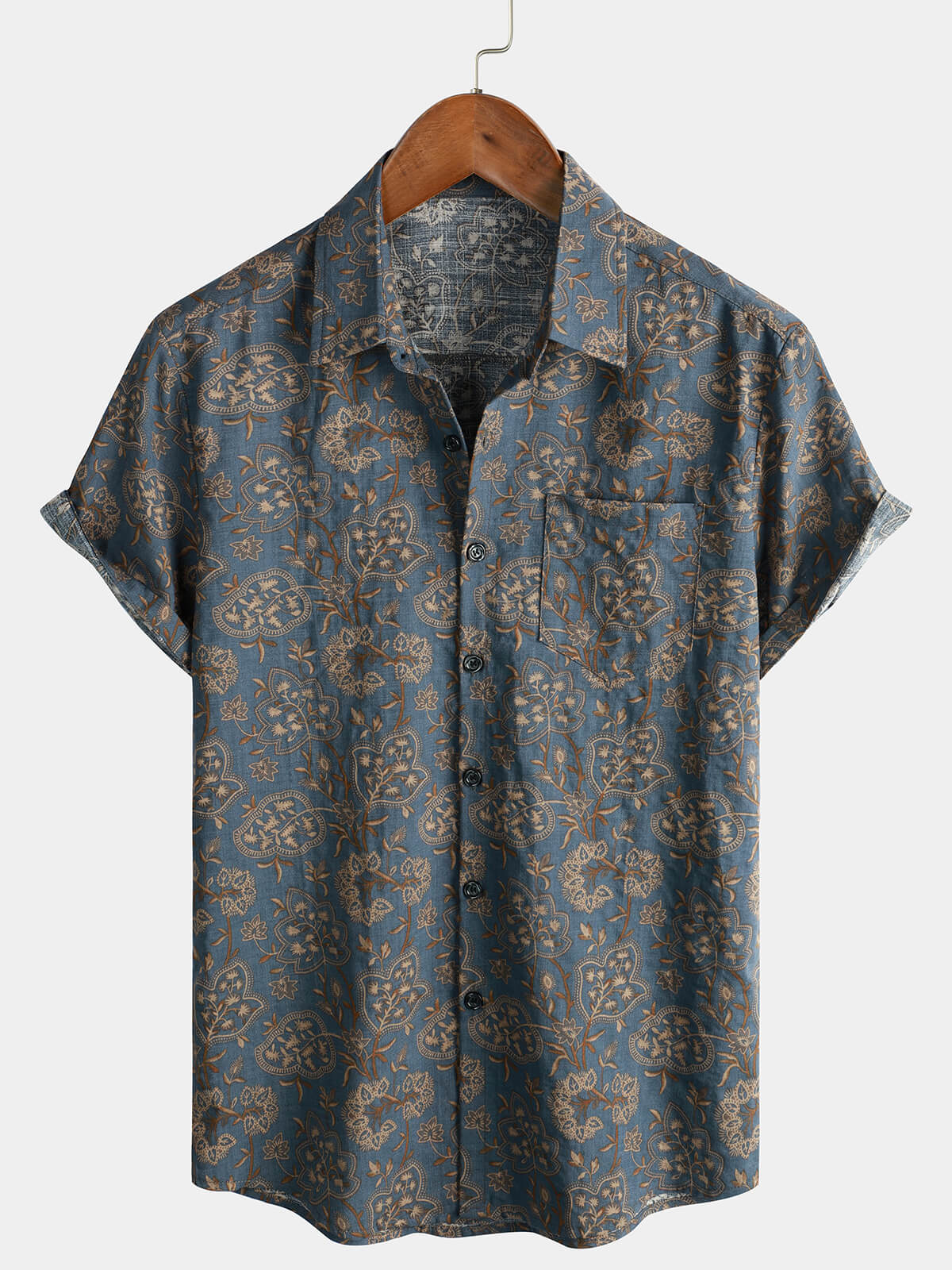 Retro Floral Print Shirt > Casual Shirt > Button Up Shirt