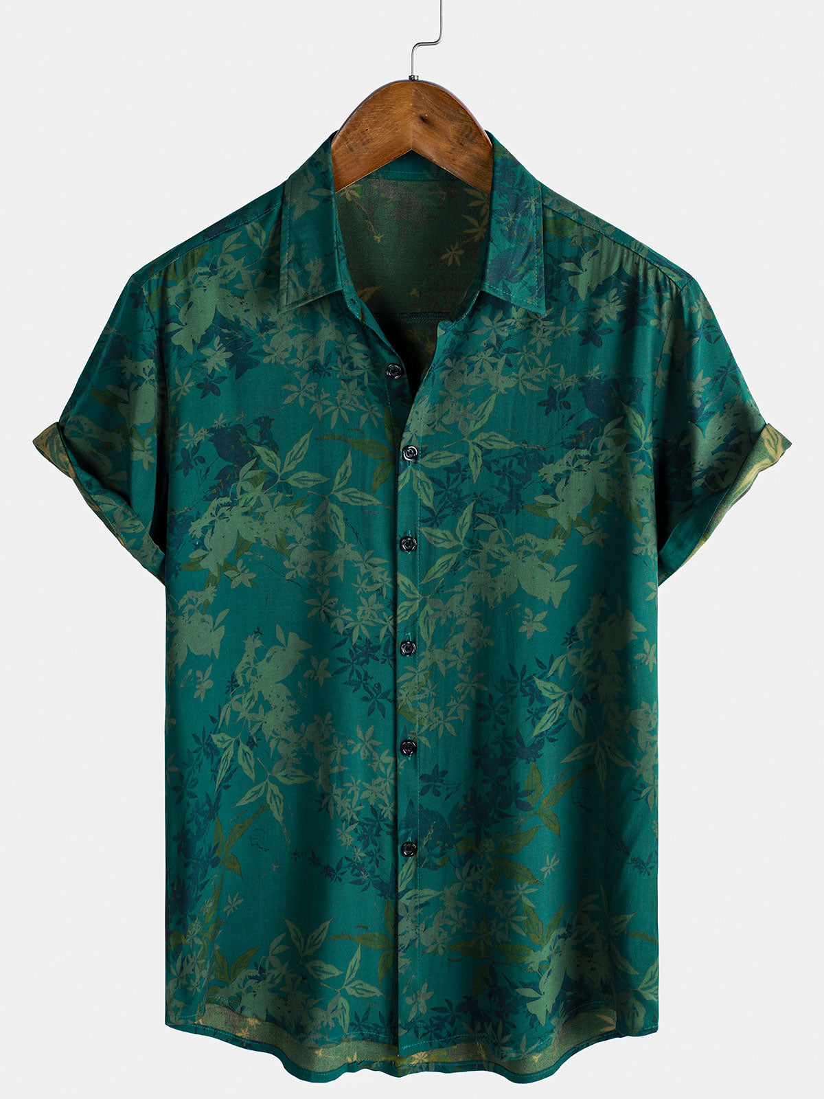 Men's Vintage Floral Breathable Vacation Short Sleeve Shirt