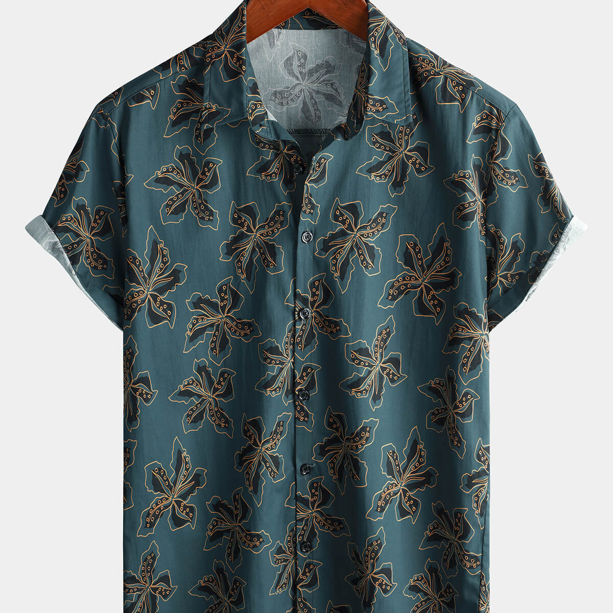 Men's Floral Vintage Beach Hawaiian Holiday Short Sleeve Shirt
