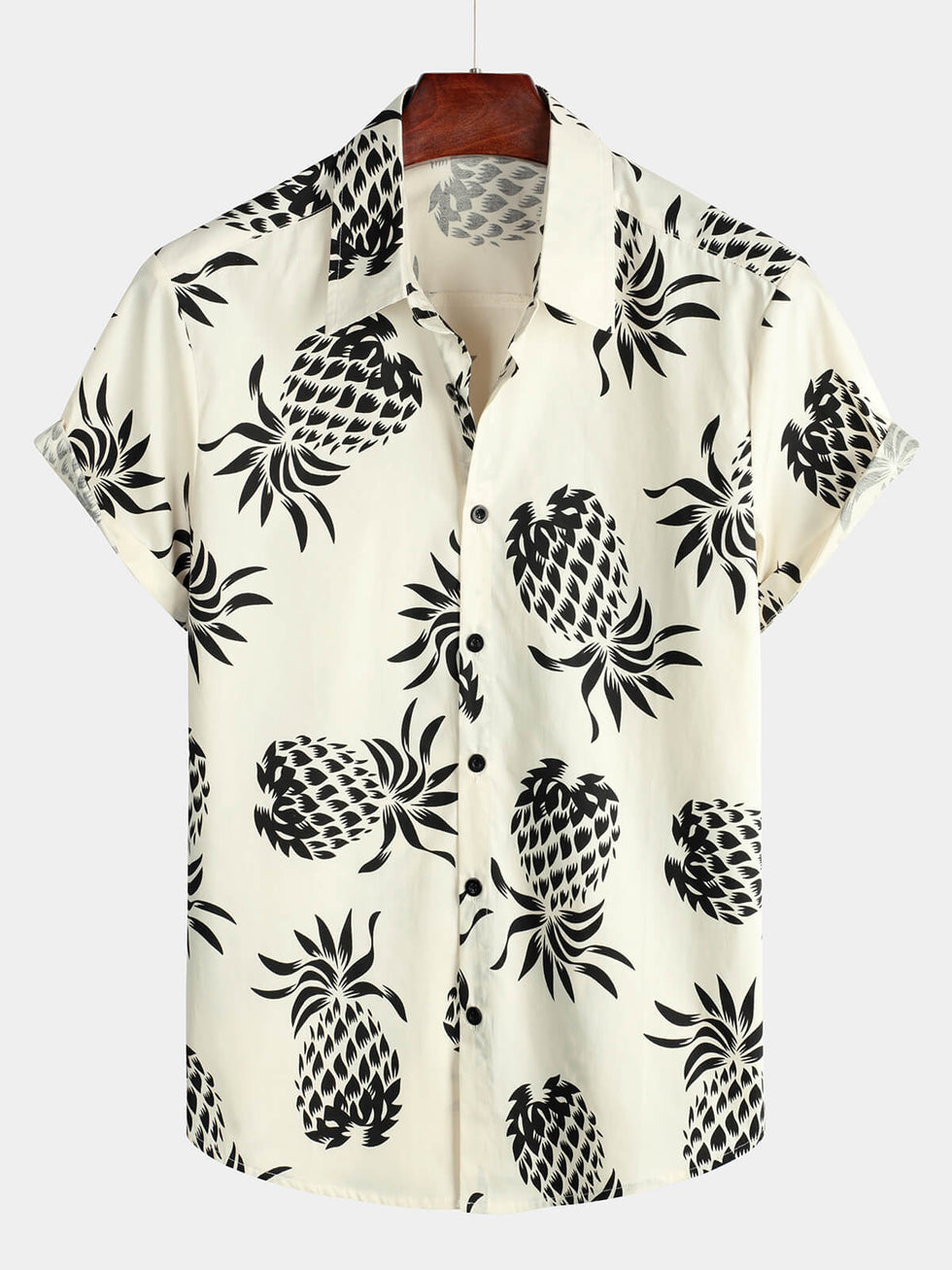 Blue Neon Pineapple Hawaiian Print Men's Leggings