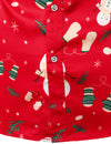 Men's Christmas Snowman Print Xmas Party Holiday Button Up Long Sleeve Shirt