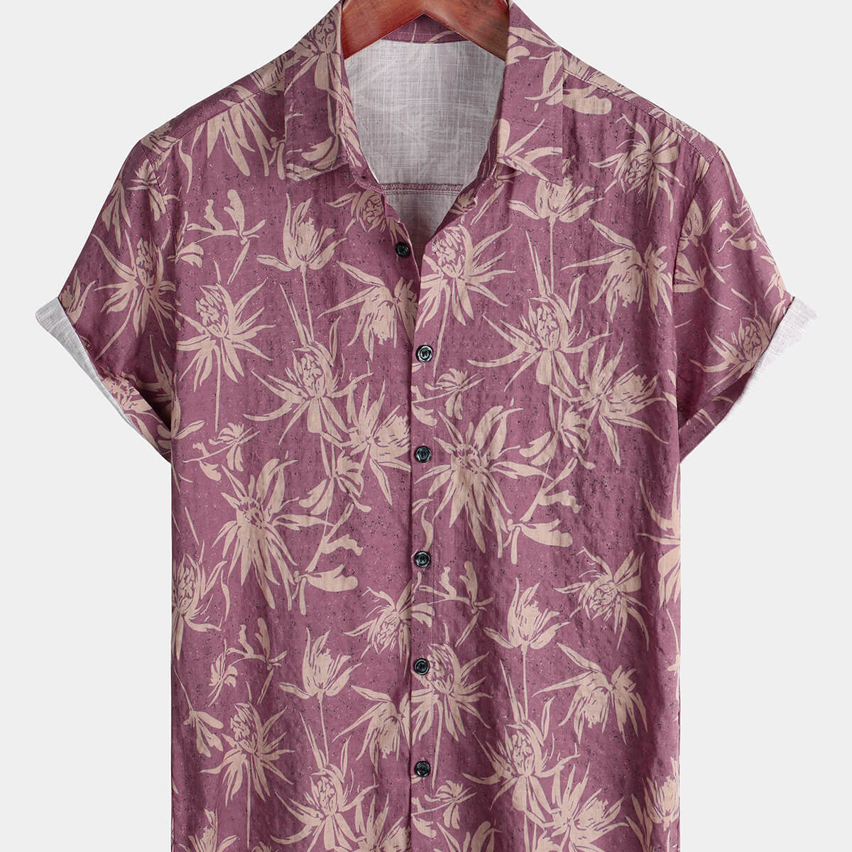 Men's Floral Casual Hawaiian Short Sleeve Beach Shirt