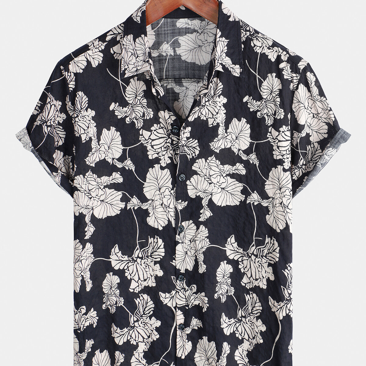 Men's Casual Floral Hawaiian Short Sleeve Button Up Summer Shirt