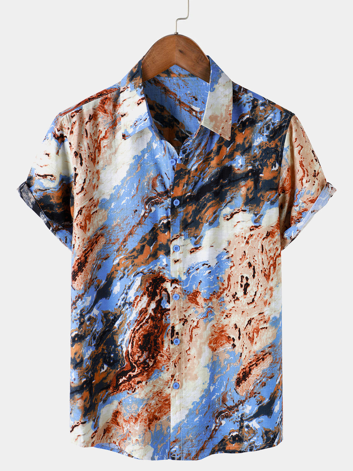 Men's Abstract Art Vacation Short Sleeve Shirt