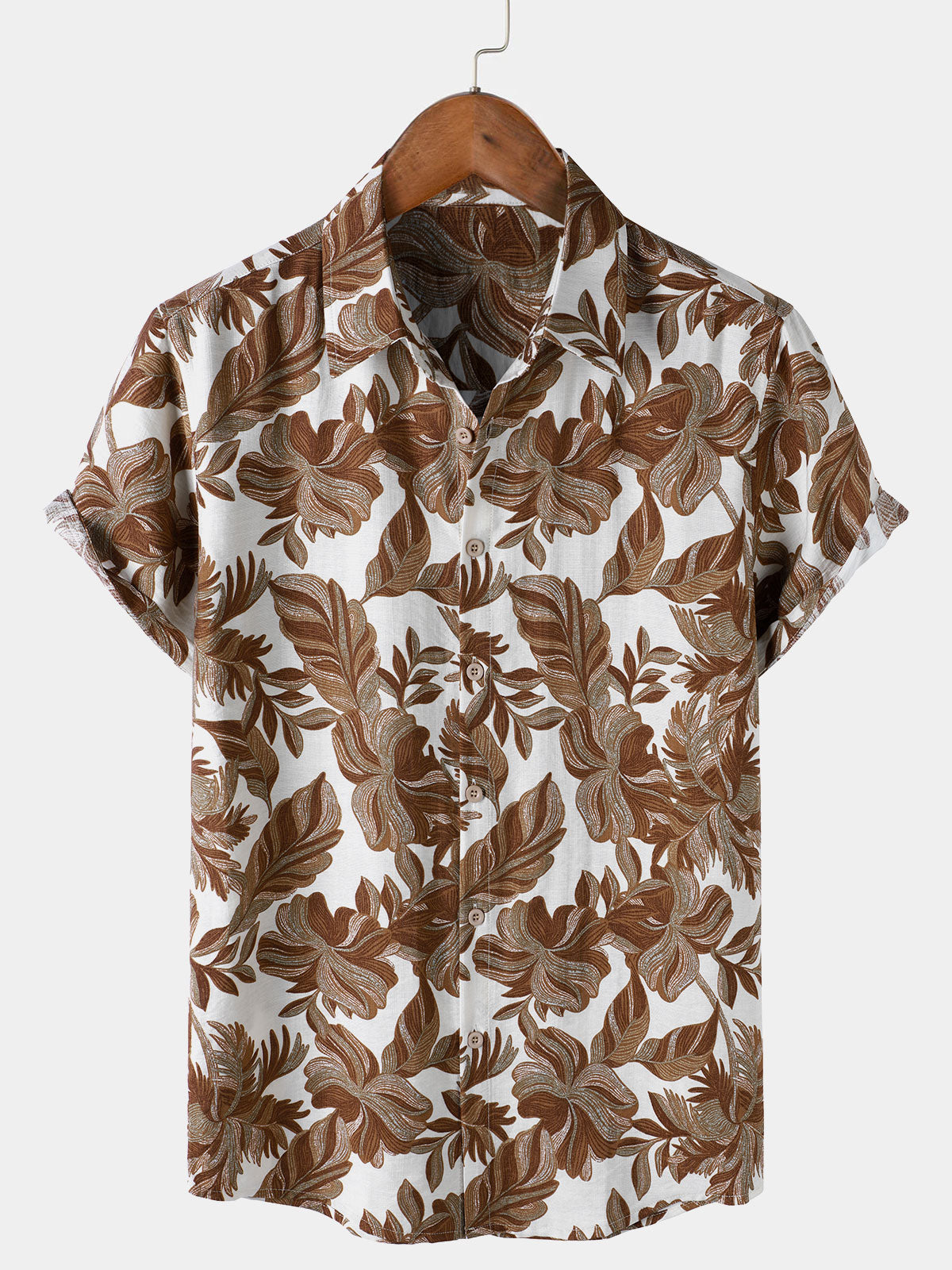 Men's Tropical Floral Hawaiian Short Sleeve Shirt