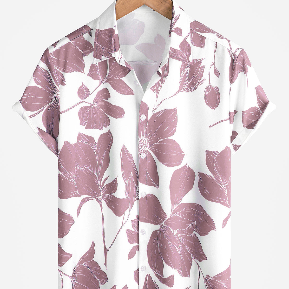 Men's Summer Casual Floral Button Up Holiday Short Sleeve Beach Shirt