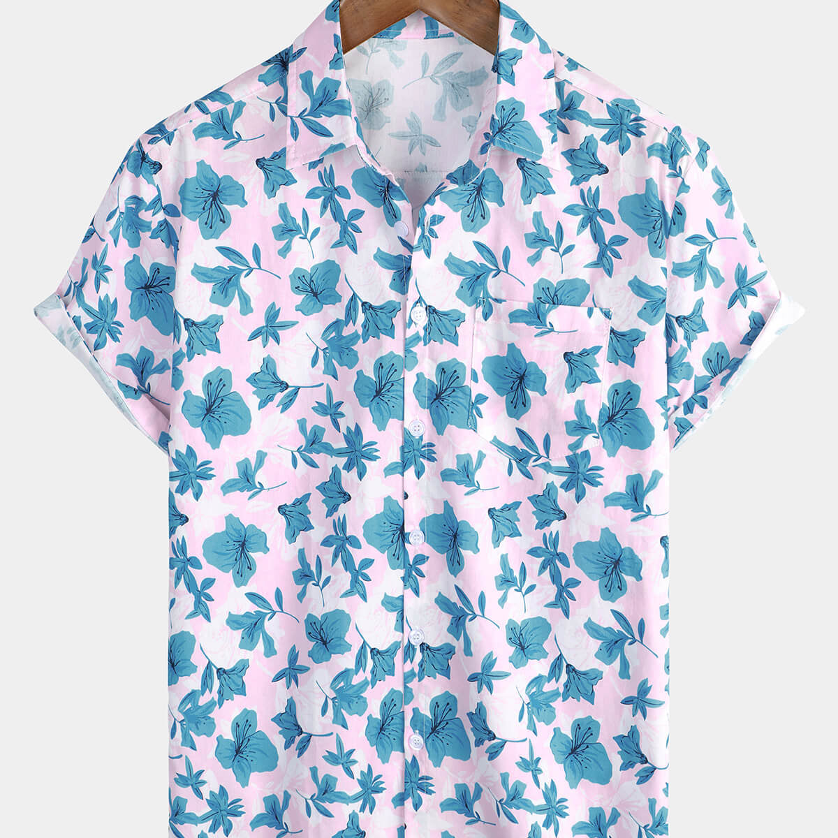 Men's Cotton Beach Floral Hawaiian Summer Shirt