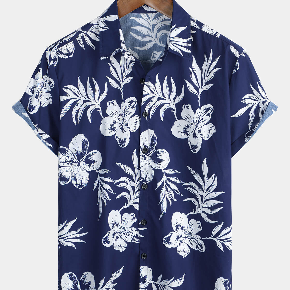 Men's Cool Tropical Short Sleeve Vintage Vacation 100% Cotton Shirt