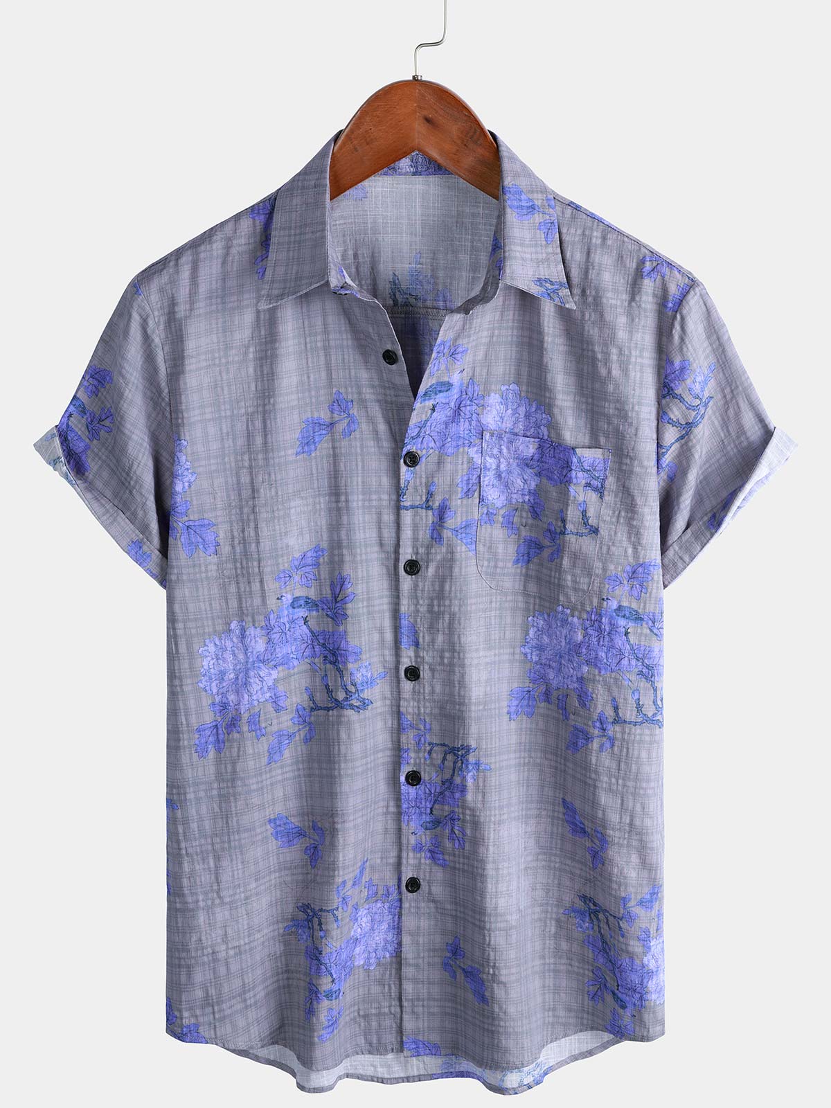 Men's Summer Floral Breathable Short Sleeve Hawaiian Shirt