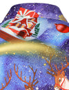 Men's Christmas Santa Reindeer Elk Gifts Holiday Party Long Sleeve Button Up Shirt