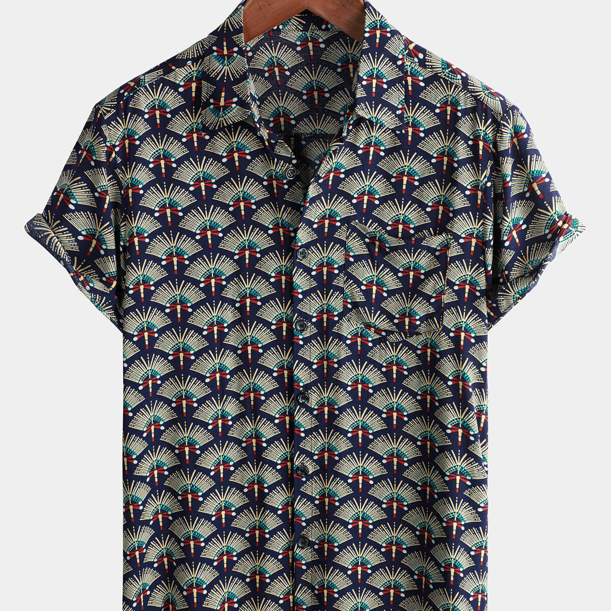 Men's Vintage Dragonfly Beach Summer Rayon Hawaiian Shirt