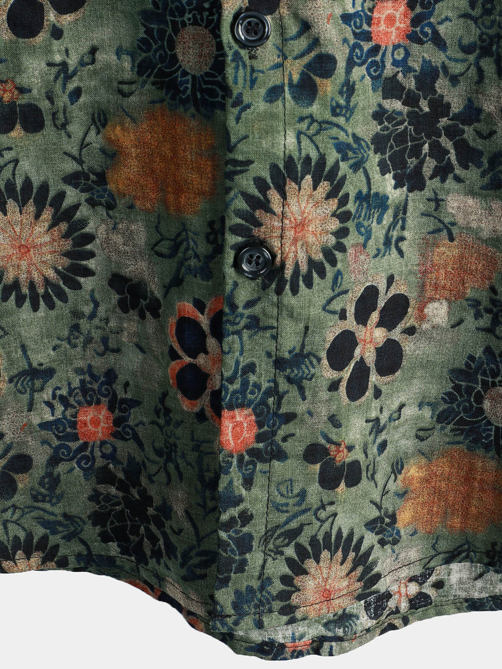 Men Vintage Short Sleeve Indian Totem Flower Shirts main image 0