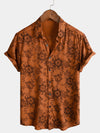 Bundle Of 3 | Men's Vintage Paisley Print 70s Button Up Retro Short Sleeve Shirt