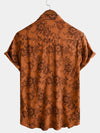 Bundle Of 3 | Men's Vintage Paisley Print 70s Button Up Retro Tribal Short Sleeve Shirt