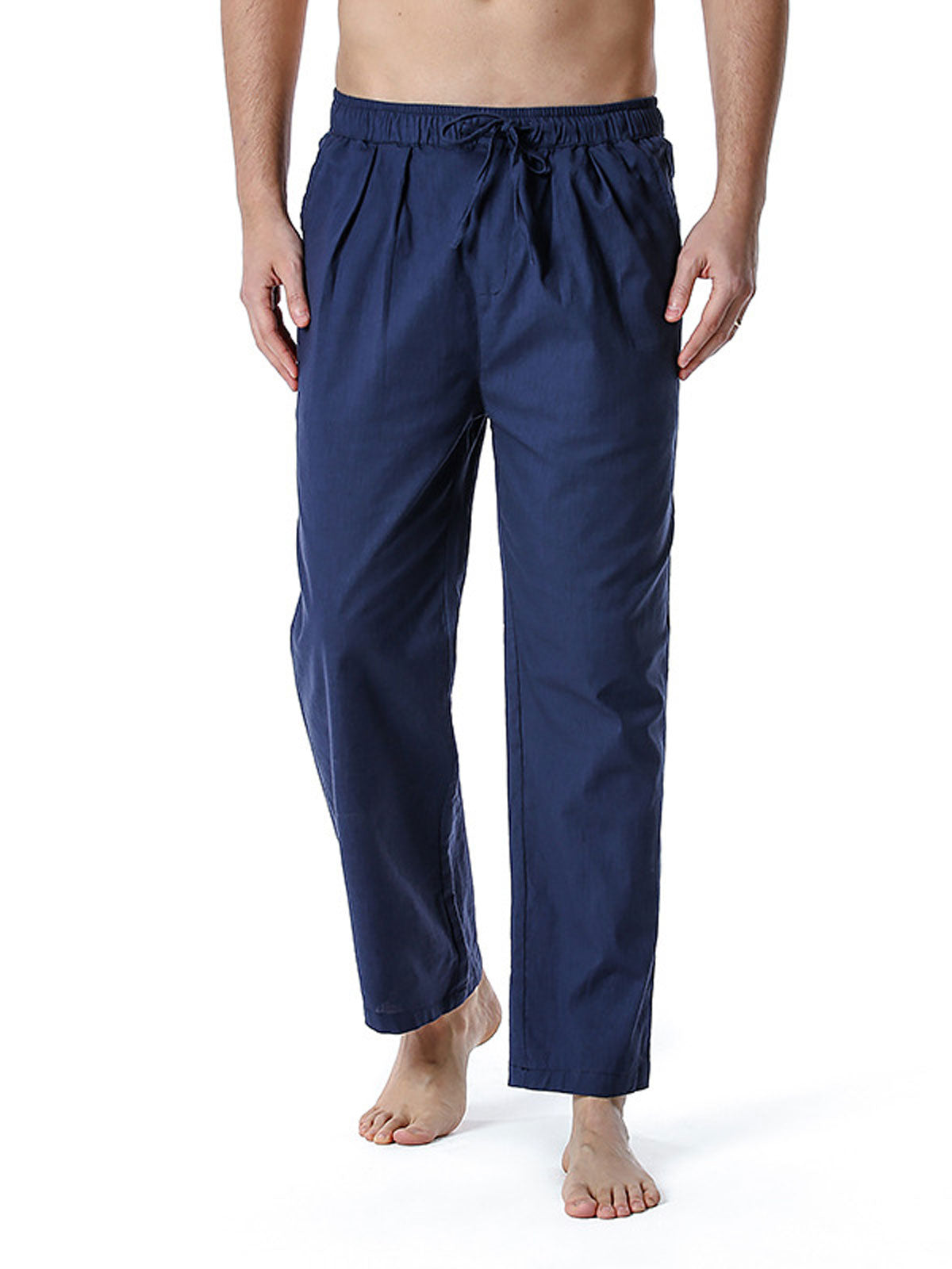 Men's casual loose light elastic waist pants