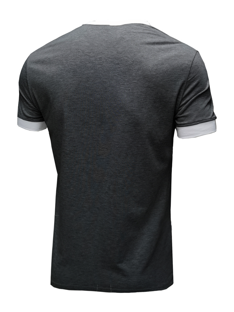 Men's Breathable Solid Color Casual Short Sleeve T-Shirt