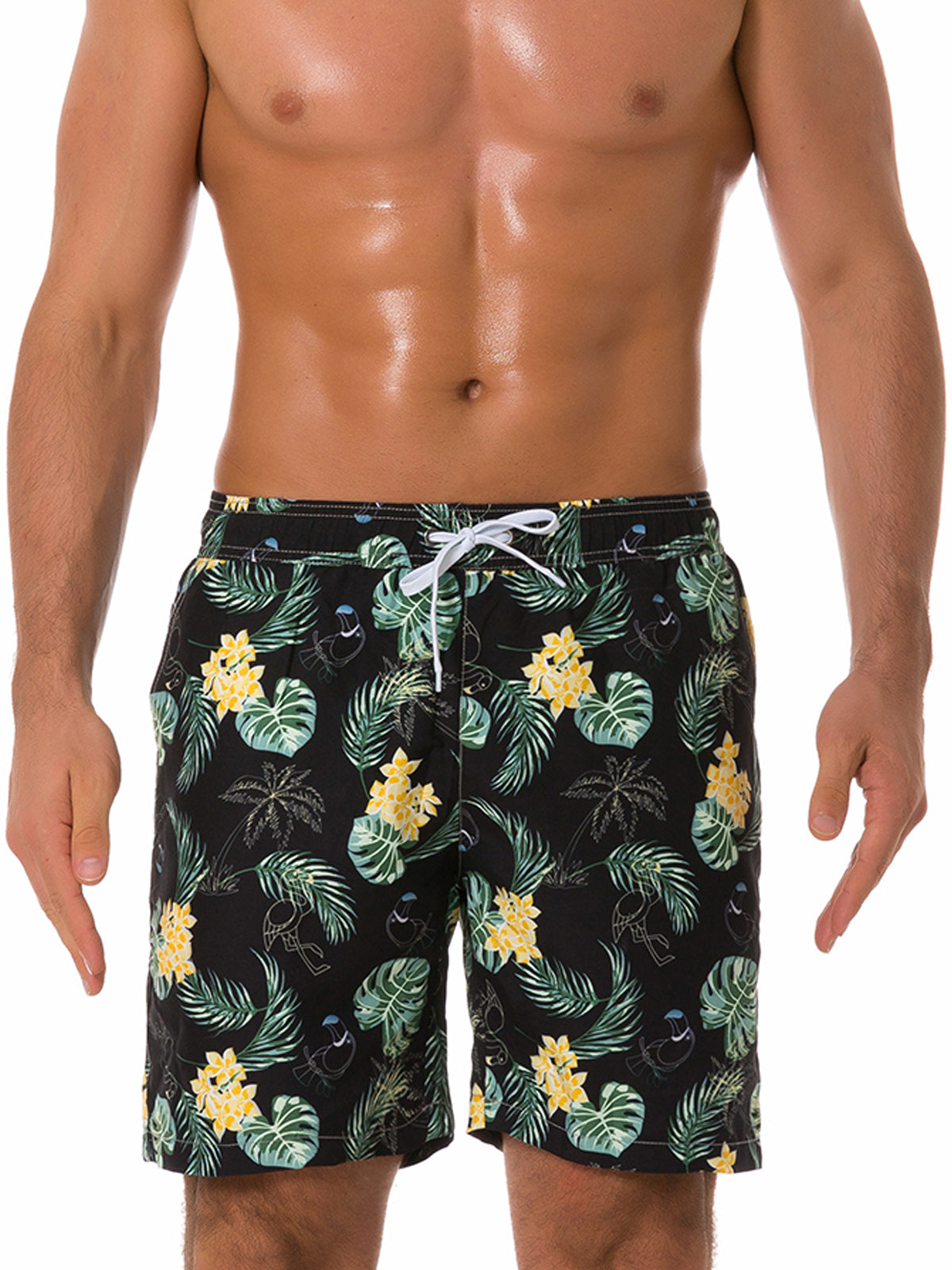 Men's Summer Print Casual Beach Holiday Shorts Swimming Trunks