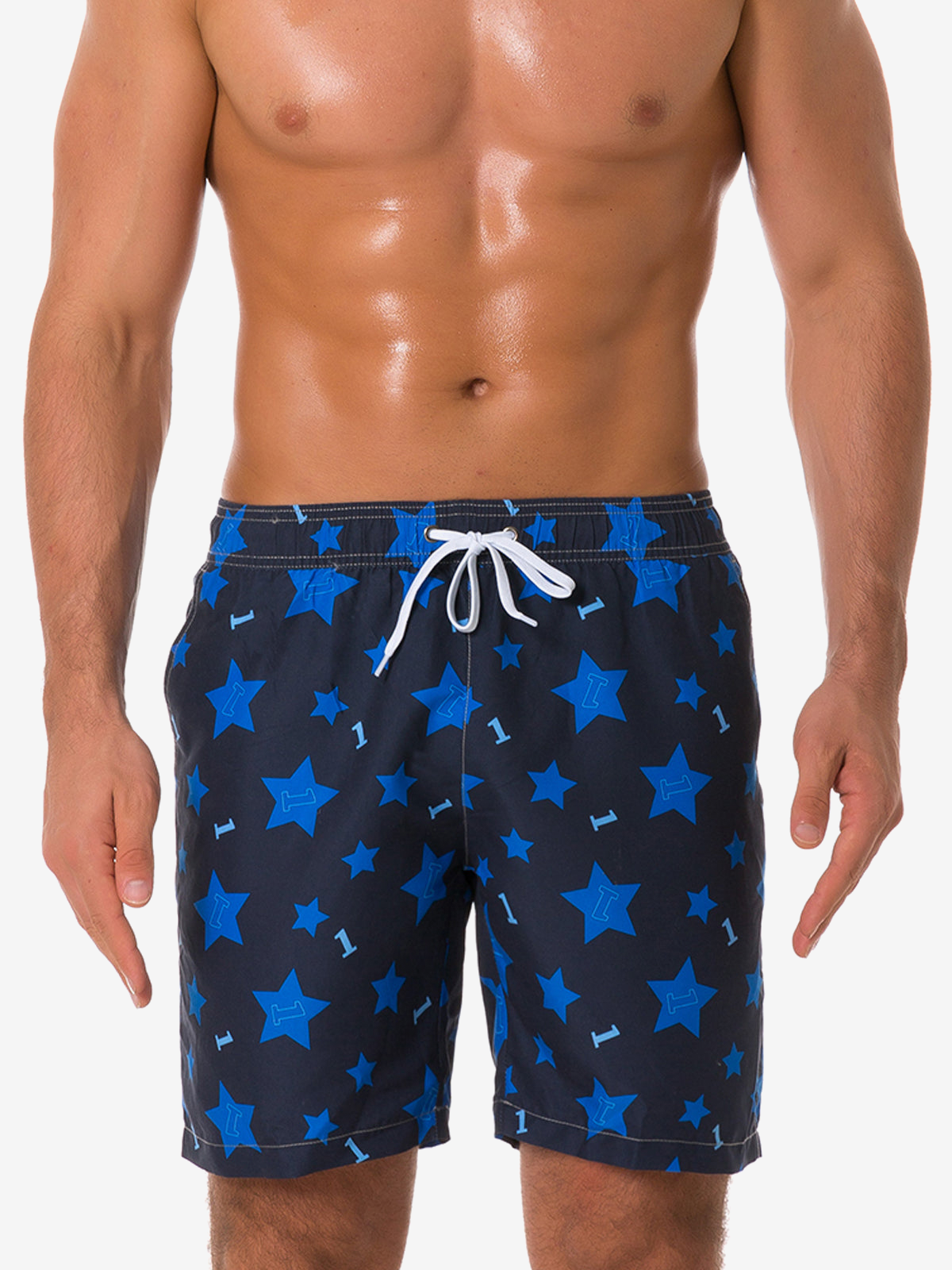 Men's Summer Print Casual Beach Holiday Shorts Swimming Trunks
