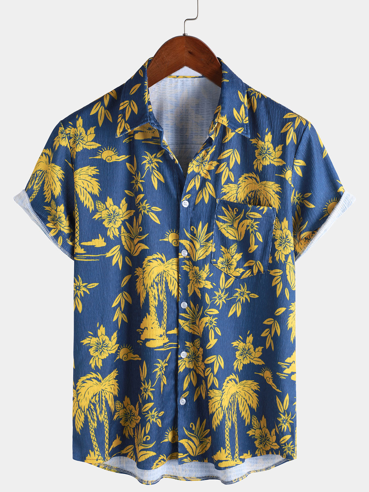 Men’s Tropical Palm Tree Hawaiian Beach Vacation Shirt
