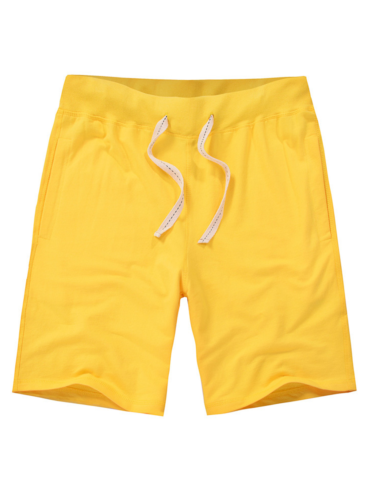 Men's Casual Cotton Solid Color Summer Beach Sweatpant Jogger Short