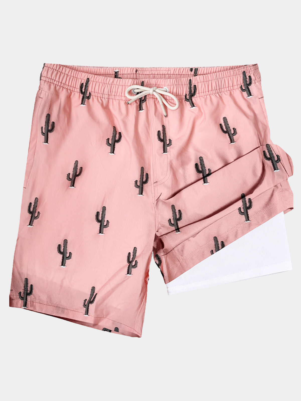 Men's Funny Print Quick Dry Zipper Pockets Surfing Swim Trunks