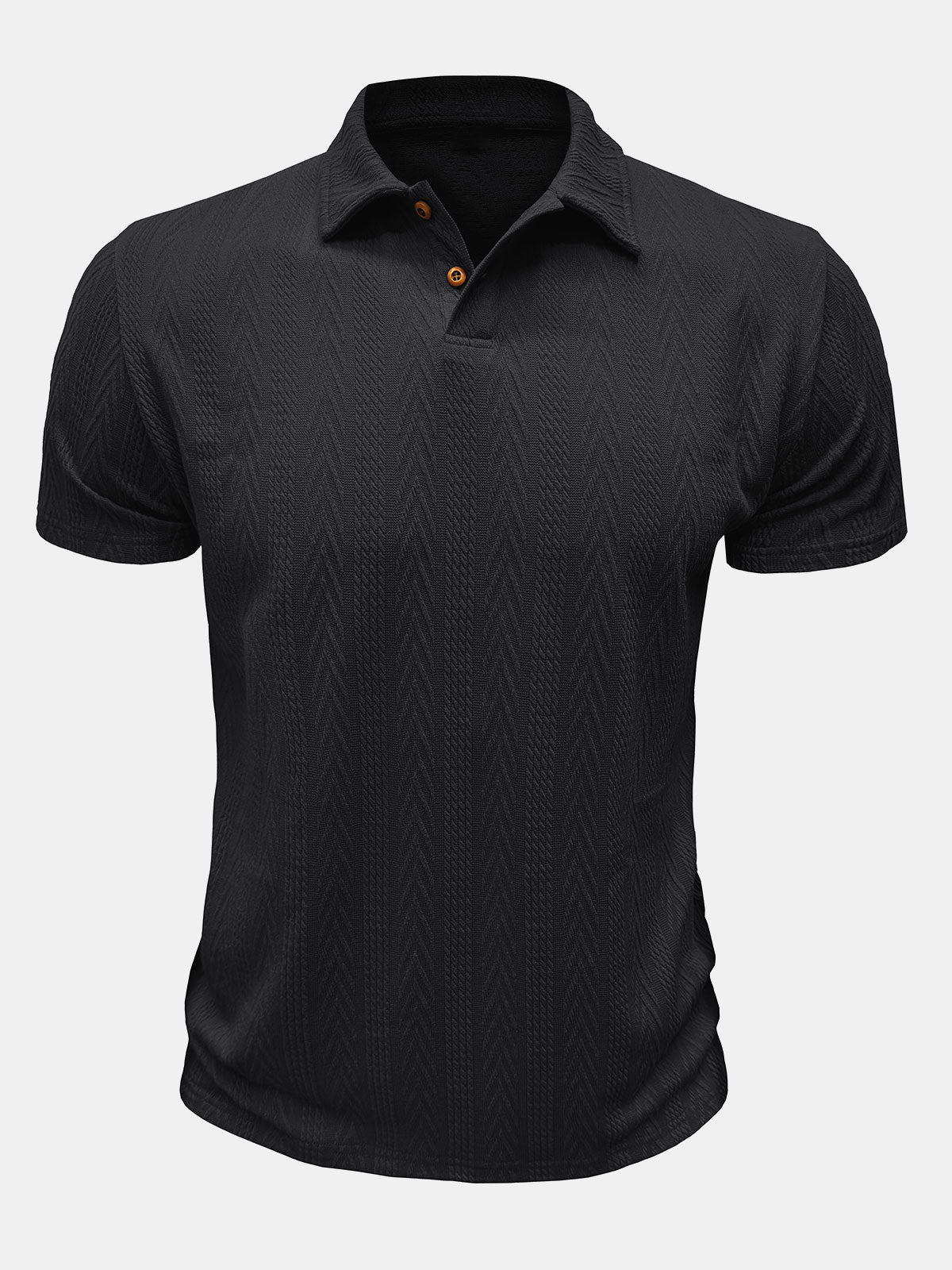 Men's Solid Color Short Sleeve Summer Polo Shirt