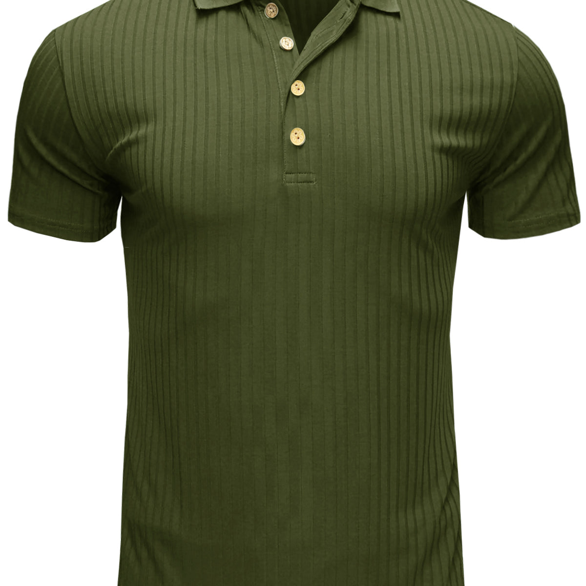 Men's Casual Solid Color Short Sleeve Polo Shirt