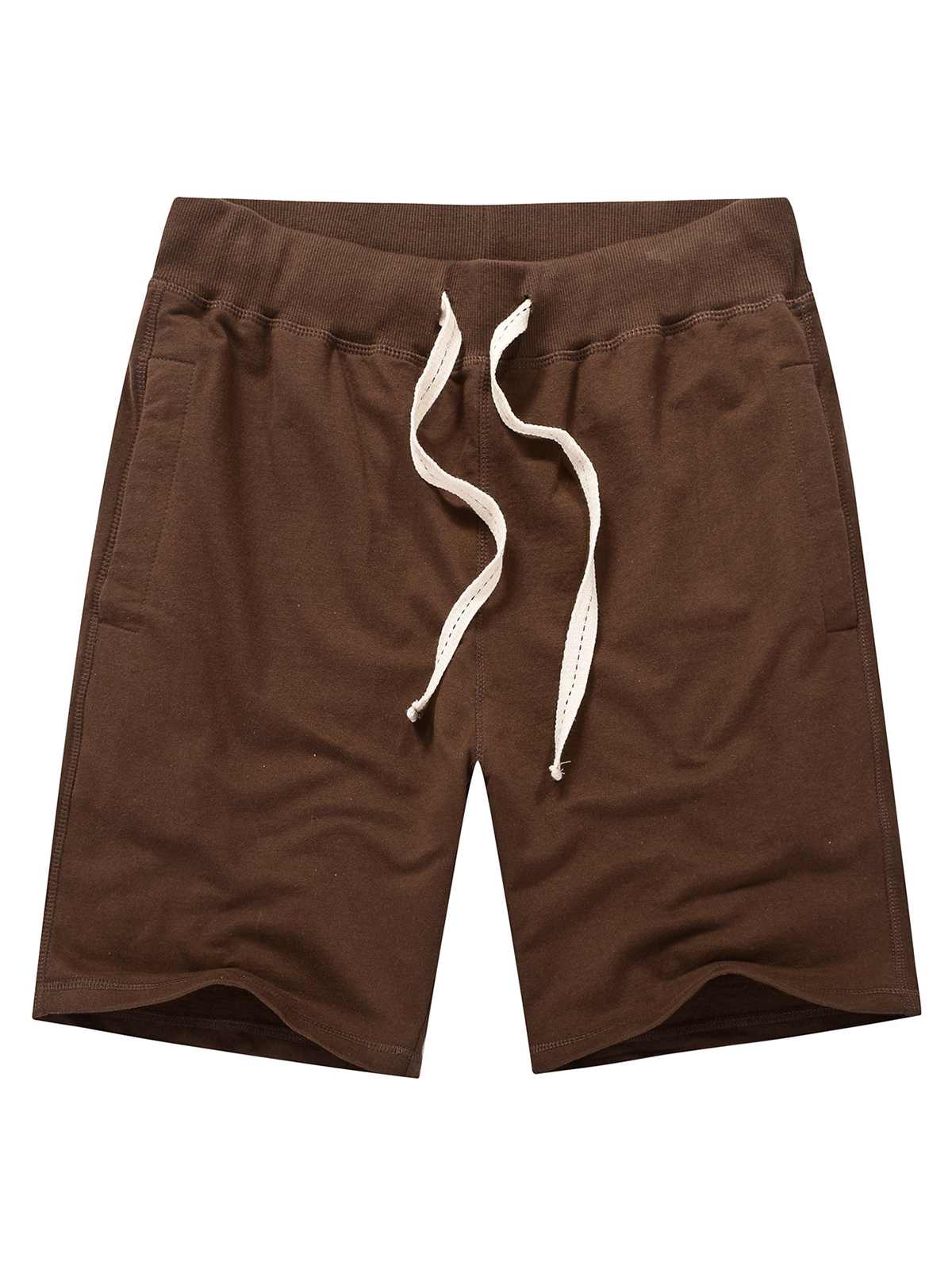 Men's Beach Solid Color Cotton Summer Casual Sweatpant Jogger Short