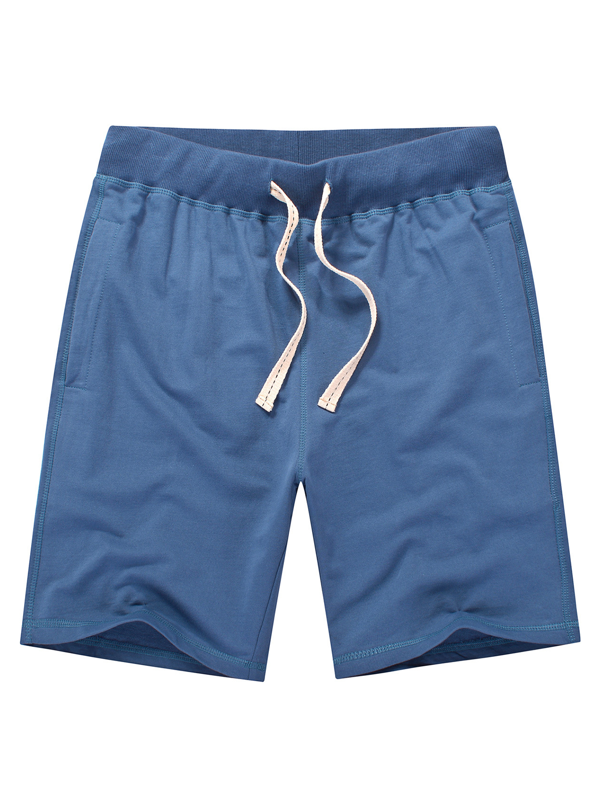 Men's Beach Solid Color Cotton Summer Casual Sweatpant Jogger Short