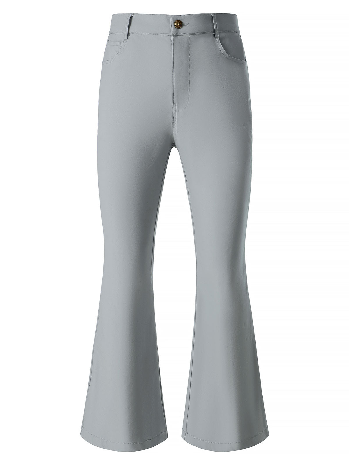 Men's Bell Bottom Pants 70s Disco Outfits Slim Fit Retro Flared Trousers