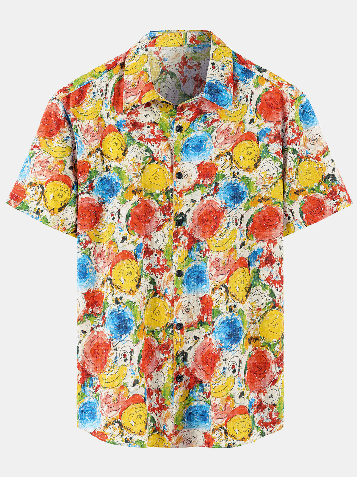 Men's Flower Casual Short Sleeve Hawaiian Shirt