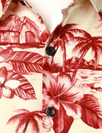 Men's Vintage Hawaiian Casual Summer Island Vacation Button Short Sleeve Shirt