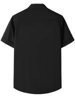 Men's Beach 50s Rockabilly Style Retro Bowling Button Up Camp Short Sleeve Shirt