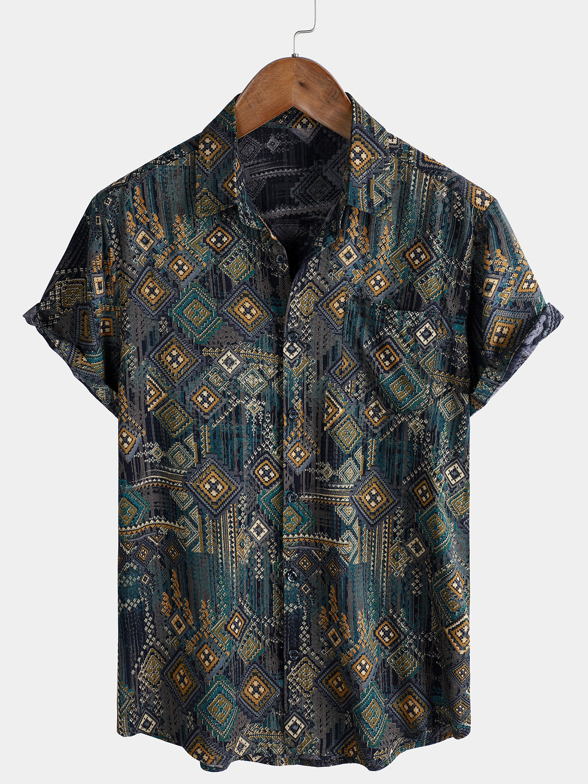 Men's Vintage Holiday Hawaiian Soft Short Sleeve Shirt