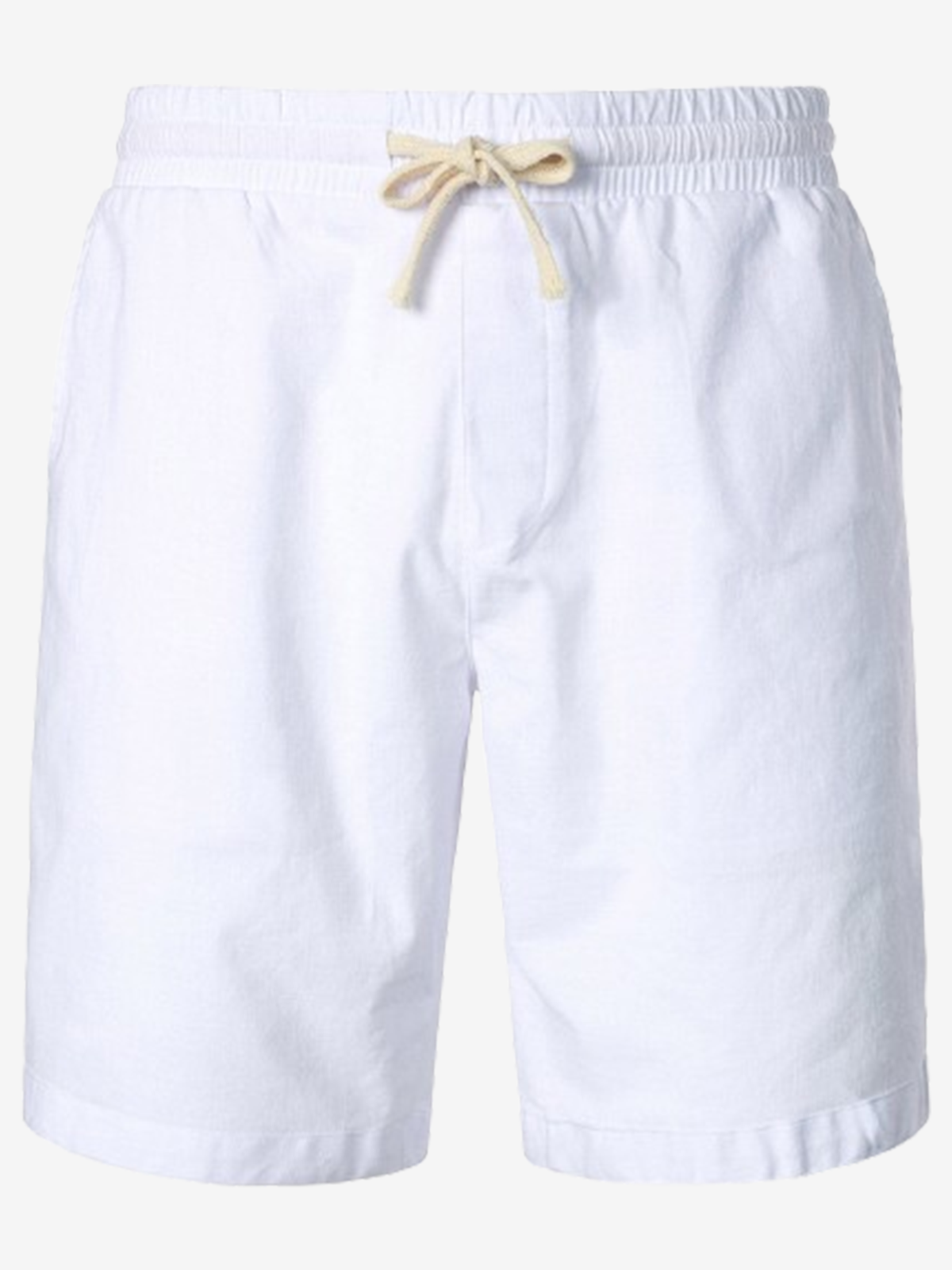 Men's Solid Color Breathable Linen Cotton Casual Shorts