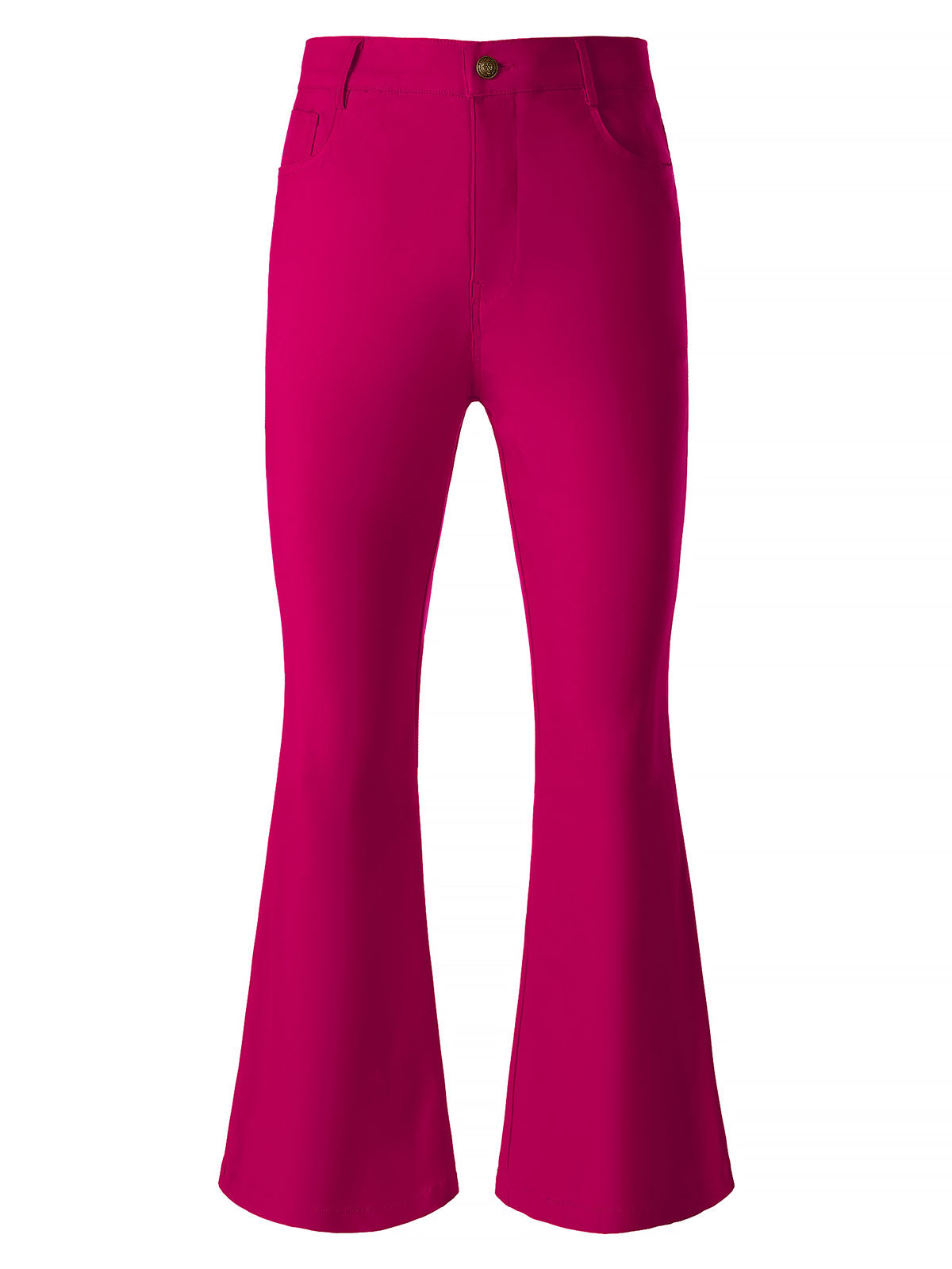 Men's Bell Bottom Pants 70s Disco Outfits Slim Fit Retro Flared Trousers