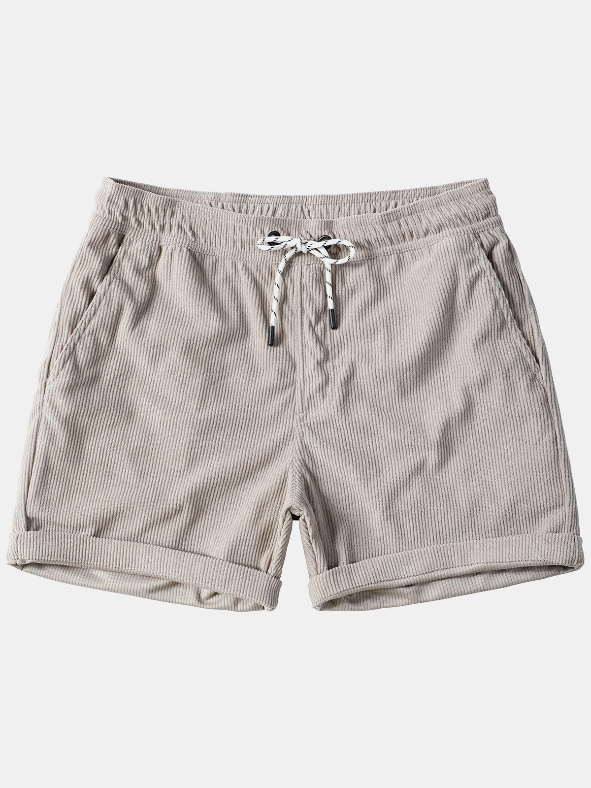 Men's Casual Drawstring Corduroy Pocket Shorts