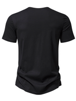 Men's V-Neck Cotton Casual Solid Color Short Sleeve T-Shirt
