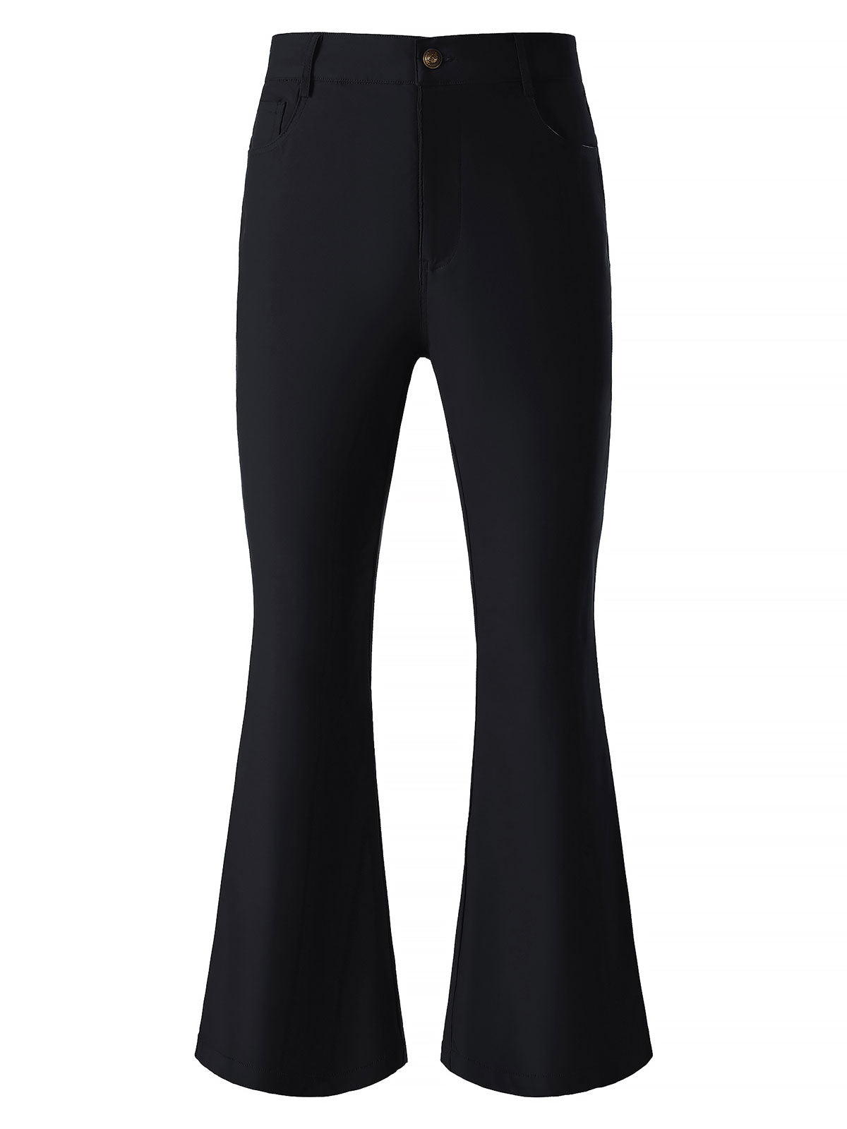 Men's Bell Bottom Pants 70s Disco Outfits Slim Fit Retro Flared Trousers