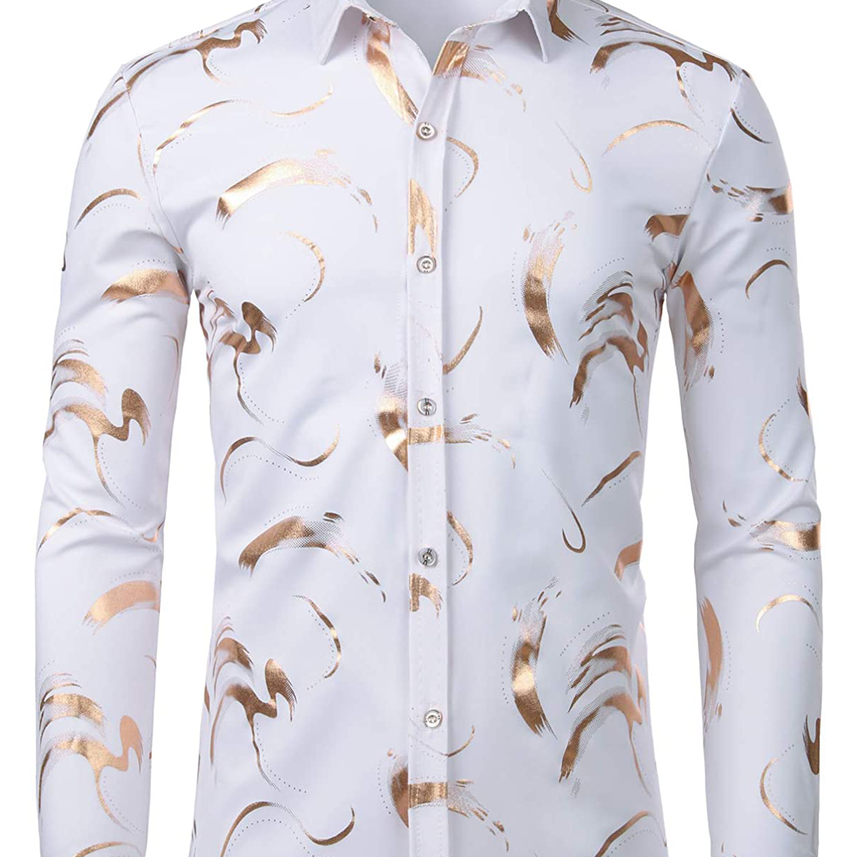 Men's Floral Print Long Sleeve Shirt