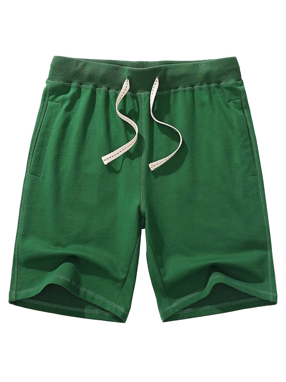 Men's Cotton Casual Solid Color Beach Jogger Breathable Sweatpant Short