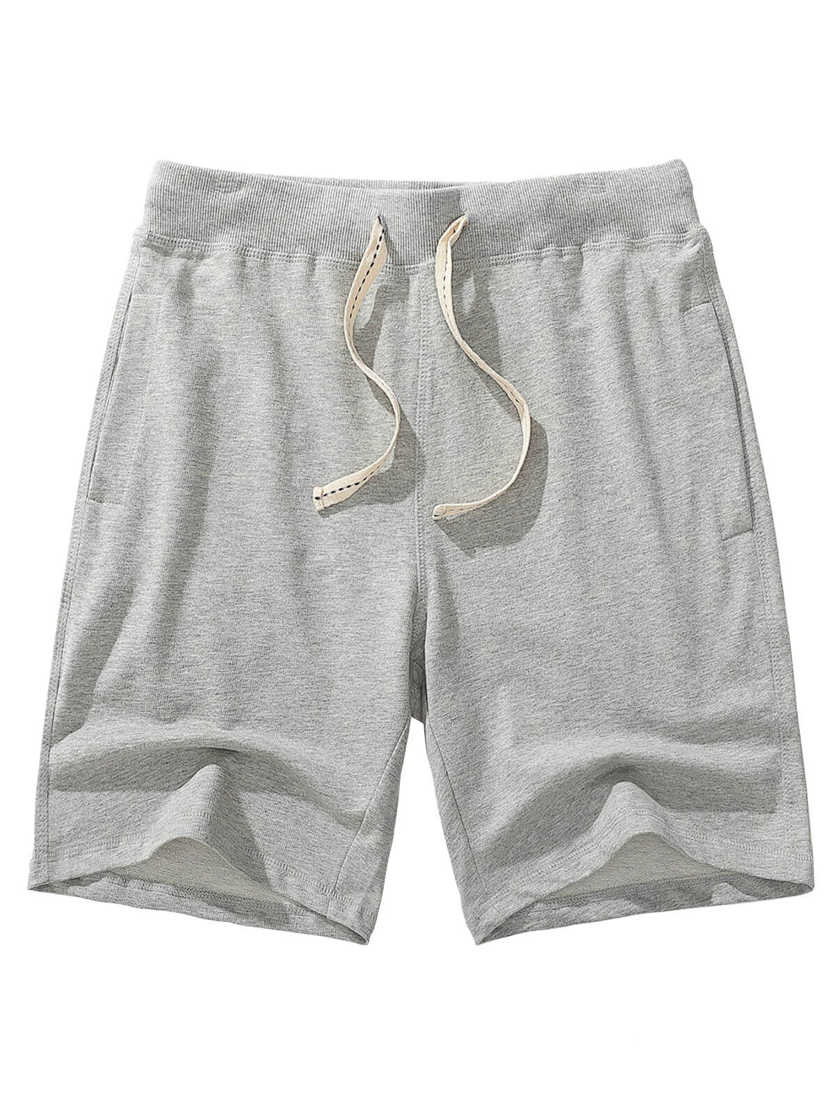 Men's Cotton Casual Solid Color Beach Jogger Breathable Sweatpant Short