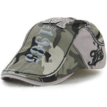 Men's Stitching Camouflage Outdoor Casual Embroidery Letter Cap